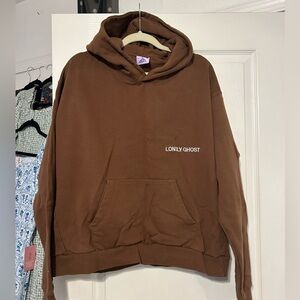 Lonely Ghost Dailys Brown Heavyweight Hoodie